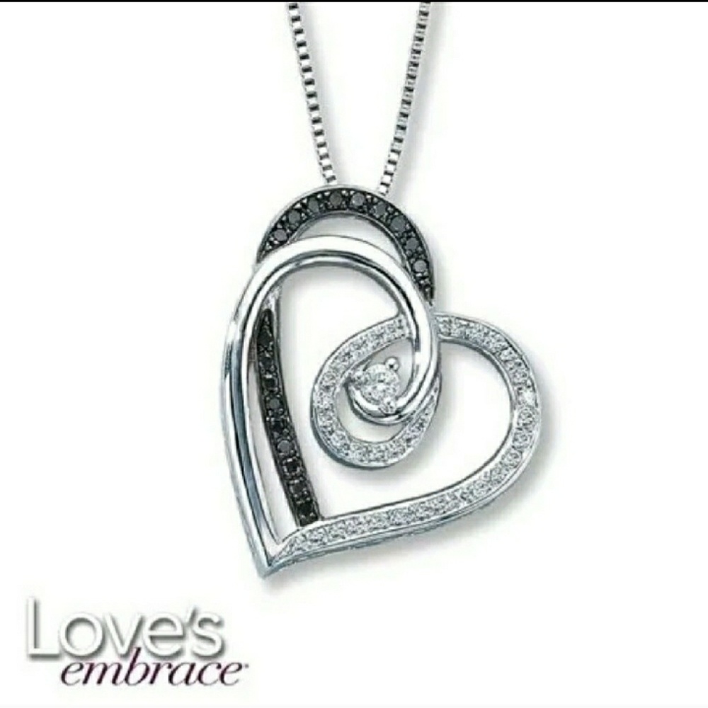 Kay Love's Embrace Black & White Diamond Necklace